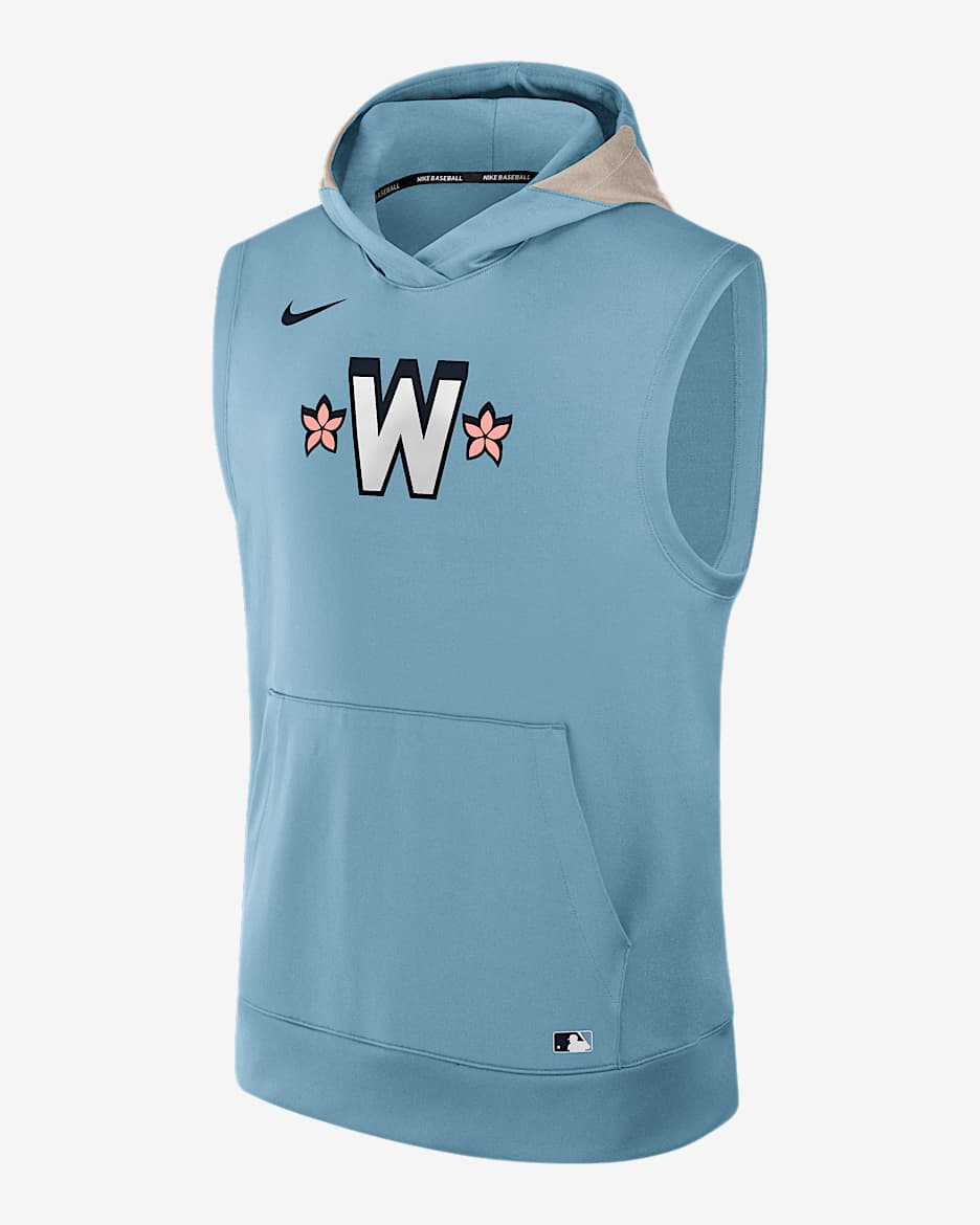 Washington Nationals Authentic Collection City Connect Men’s Nike Dri-FIT MLB Sleeveless Pullover Hoodie - Blue