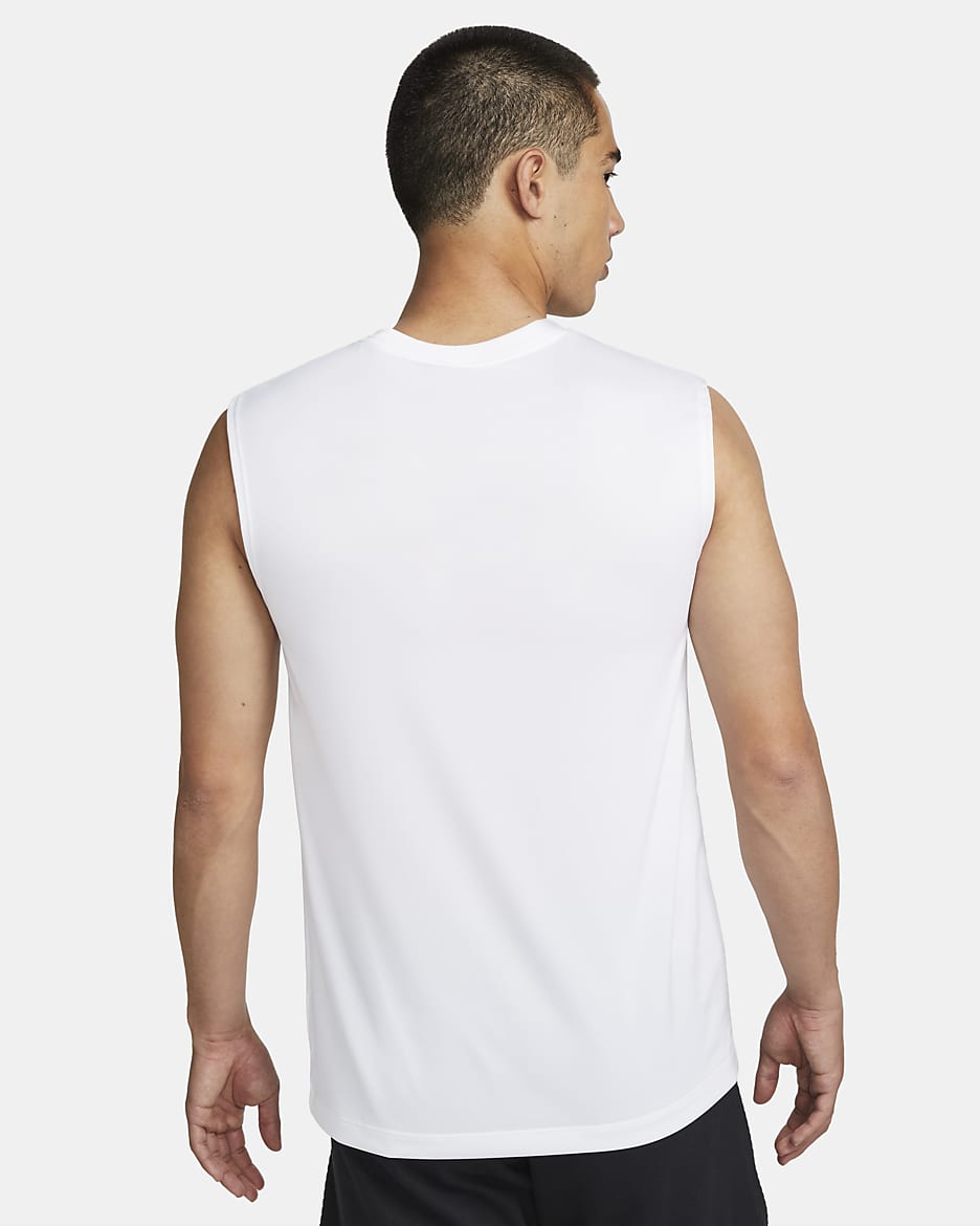 Nike Dri-FIT Legend Men's Sleeveless Fitness T-Shirt - White/Black