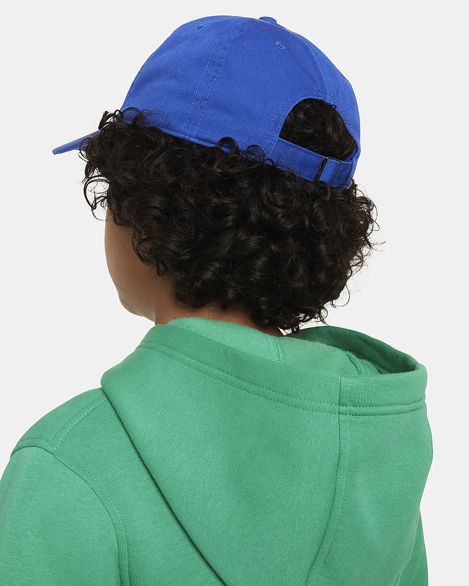 Casquette délavée sans structure Futura Nike Club pour enfant - Game Royal/Blanc