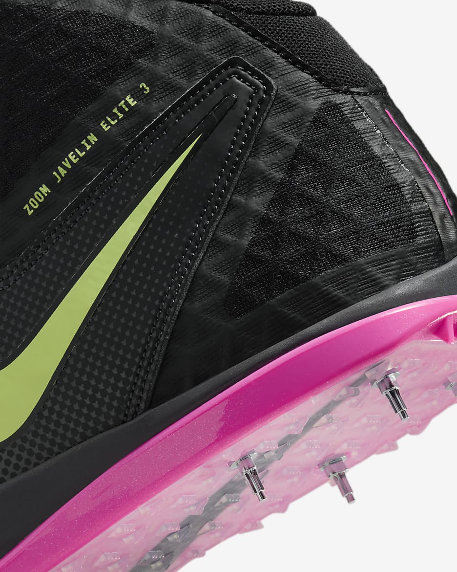 Nike Zoom Javelin Elite 3 Leichtathletik-Wurf-Spike - Schwarz/Anthracite/Light Lemon Twist/Fierce Pink