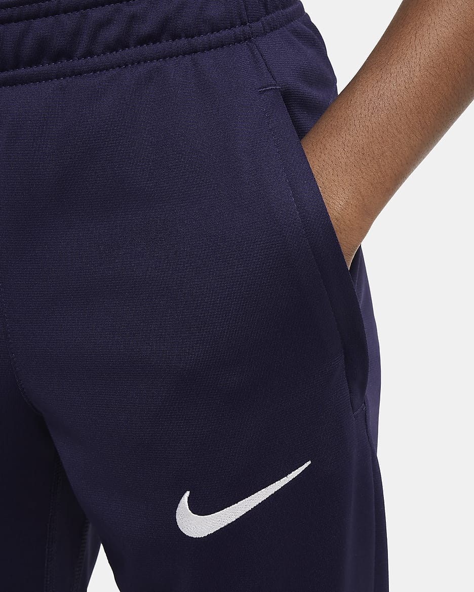 England Strike Nike Dri-FIT strikket fotballtracksuit til store barn - Purple Ink/Rosewood/Hvit