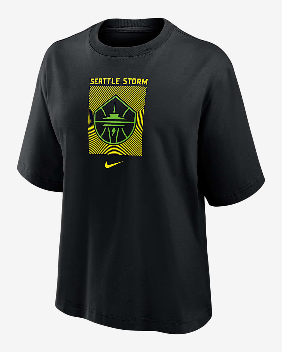 Seattle Storm Women's Nike WNBA Boxy T-Shirt - Black