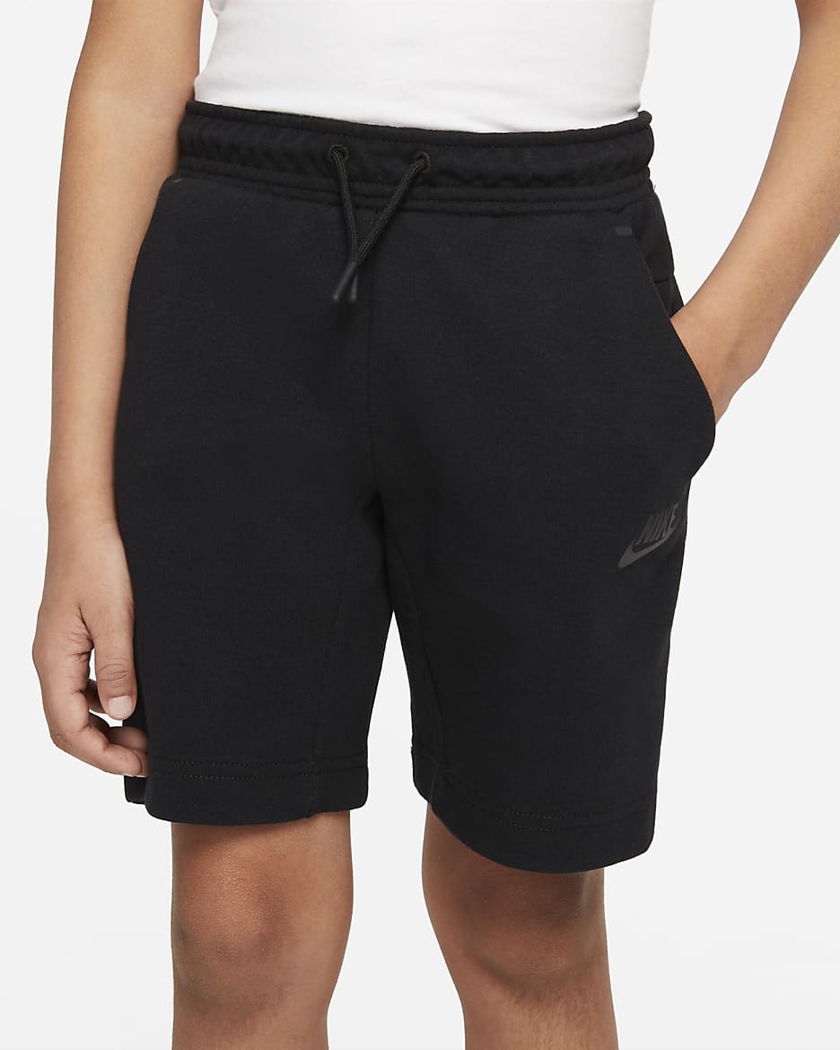 Nike Sportswear Tech Fleece Little Kids' Shorts - Black