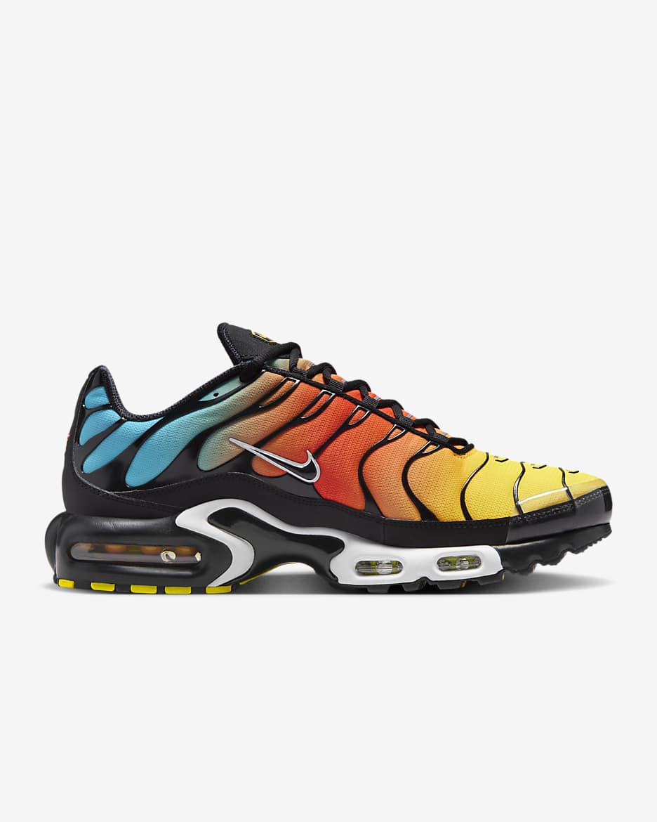 Chaussure Nike Air Max Plus pour homme - Noir/Baltic Blue/Safety Orange/Noir