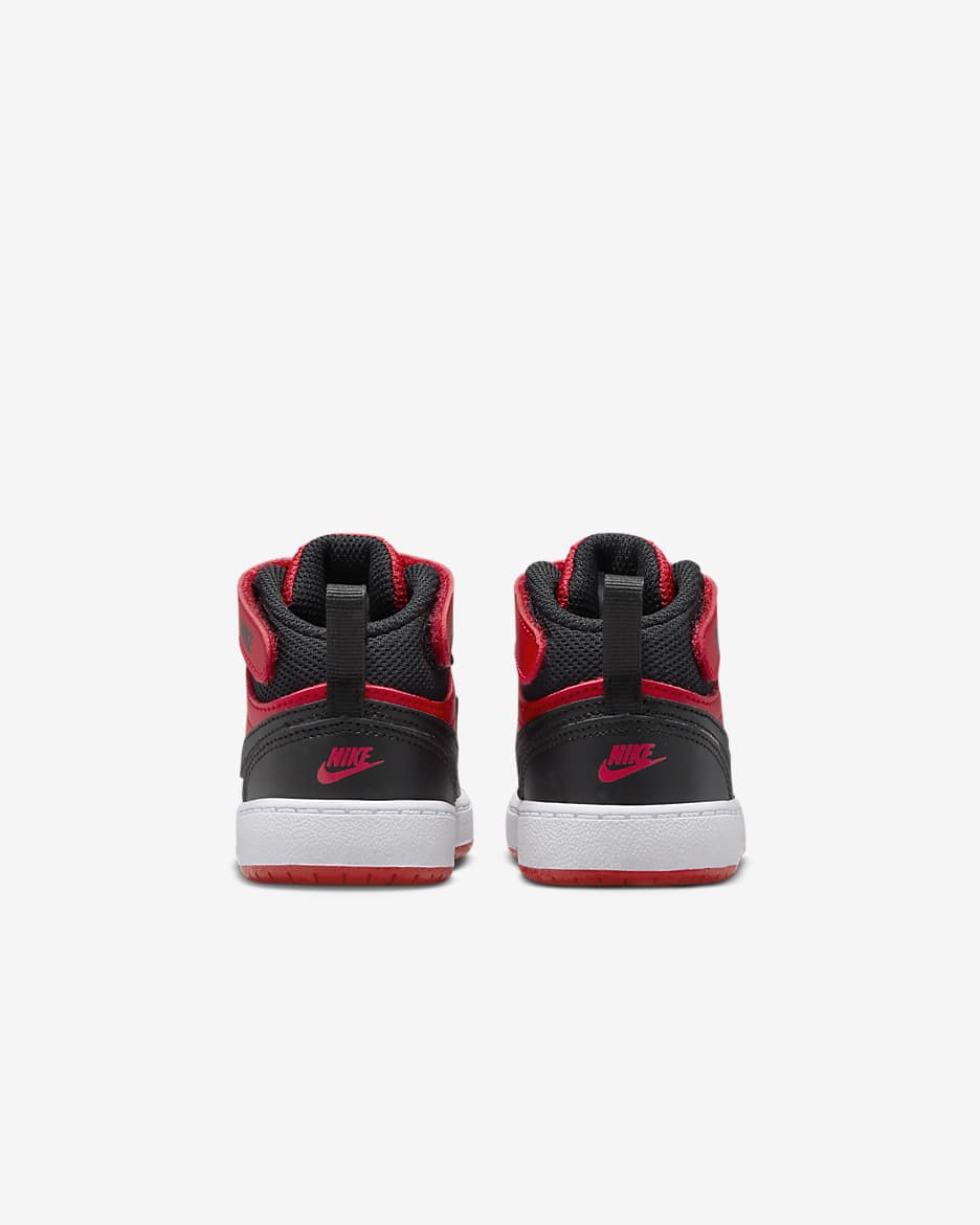 Nike Court Borough Mid 2 Baby/Toddler Shoes - University Red/White/Black