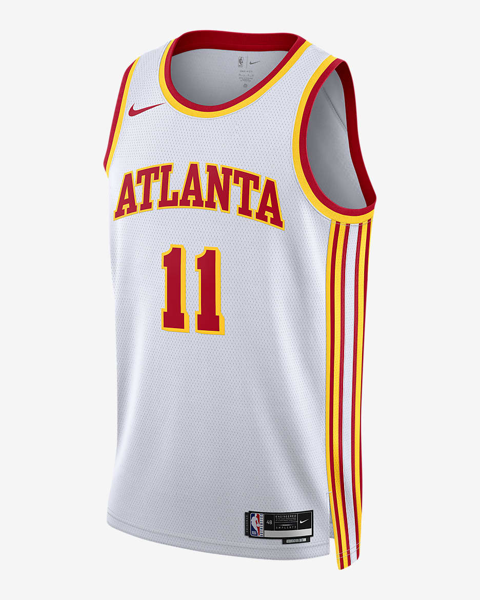 Jersey Swingman Nike Dri-FIT de la NBA Atlanta Hawks Association Edition 2022/23 - Blanco