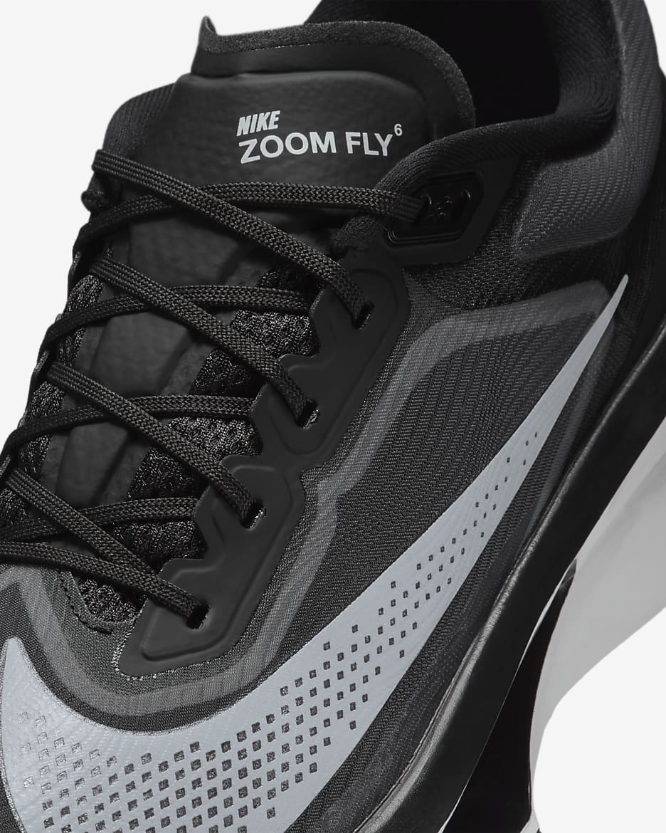 Nike Zoom Fly 6 Men's Road Running Shoes - Black/Light Smoke Grey/White