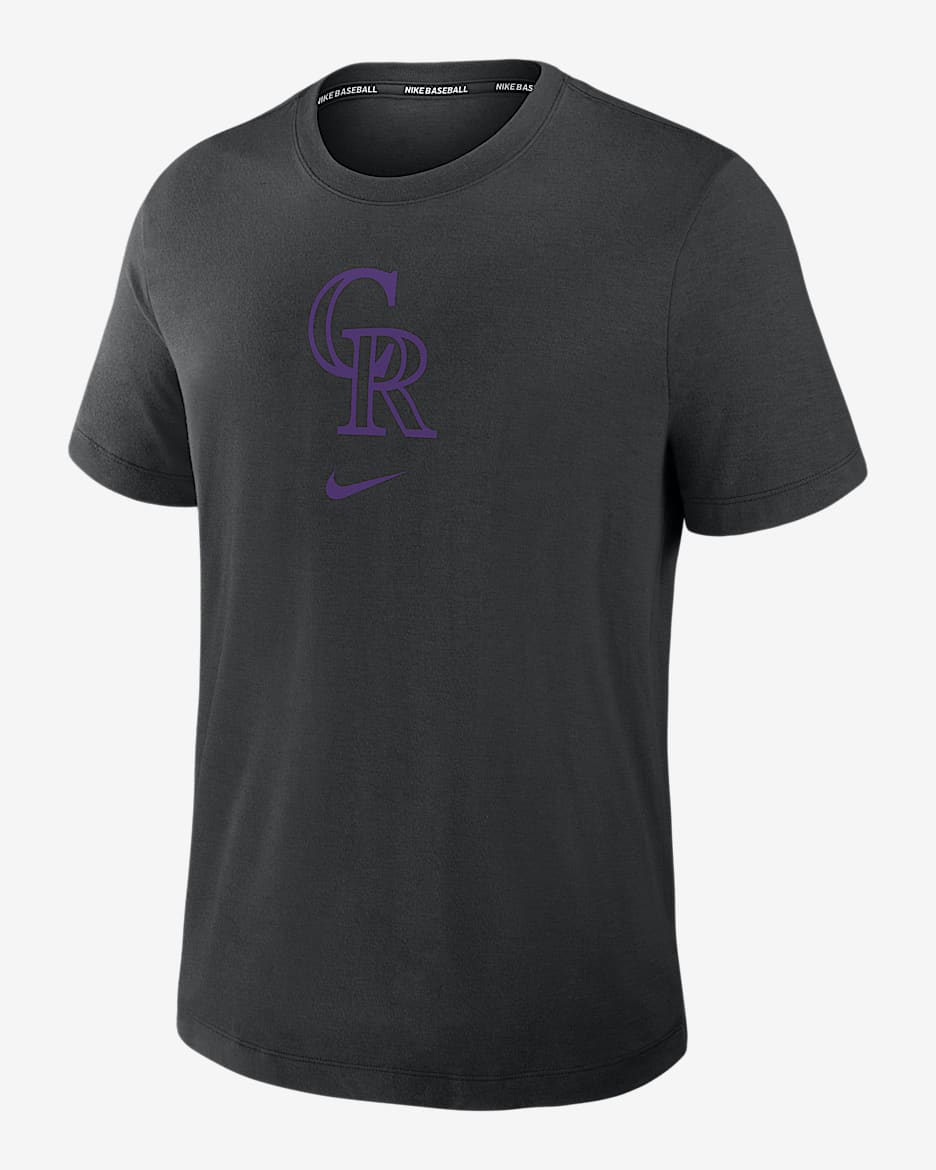 Colorado Rockies Authentic Collection Early Work Men's Nike Dri-FIT MLB T-Shirt - Black