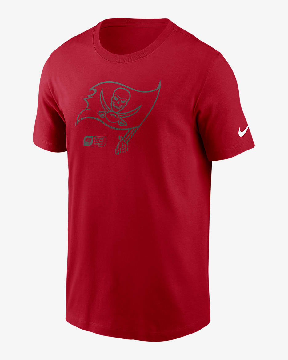 Playera Nike de la NFL para hombre Tampa Bay Buccaneers Faded Essential - Rojo