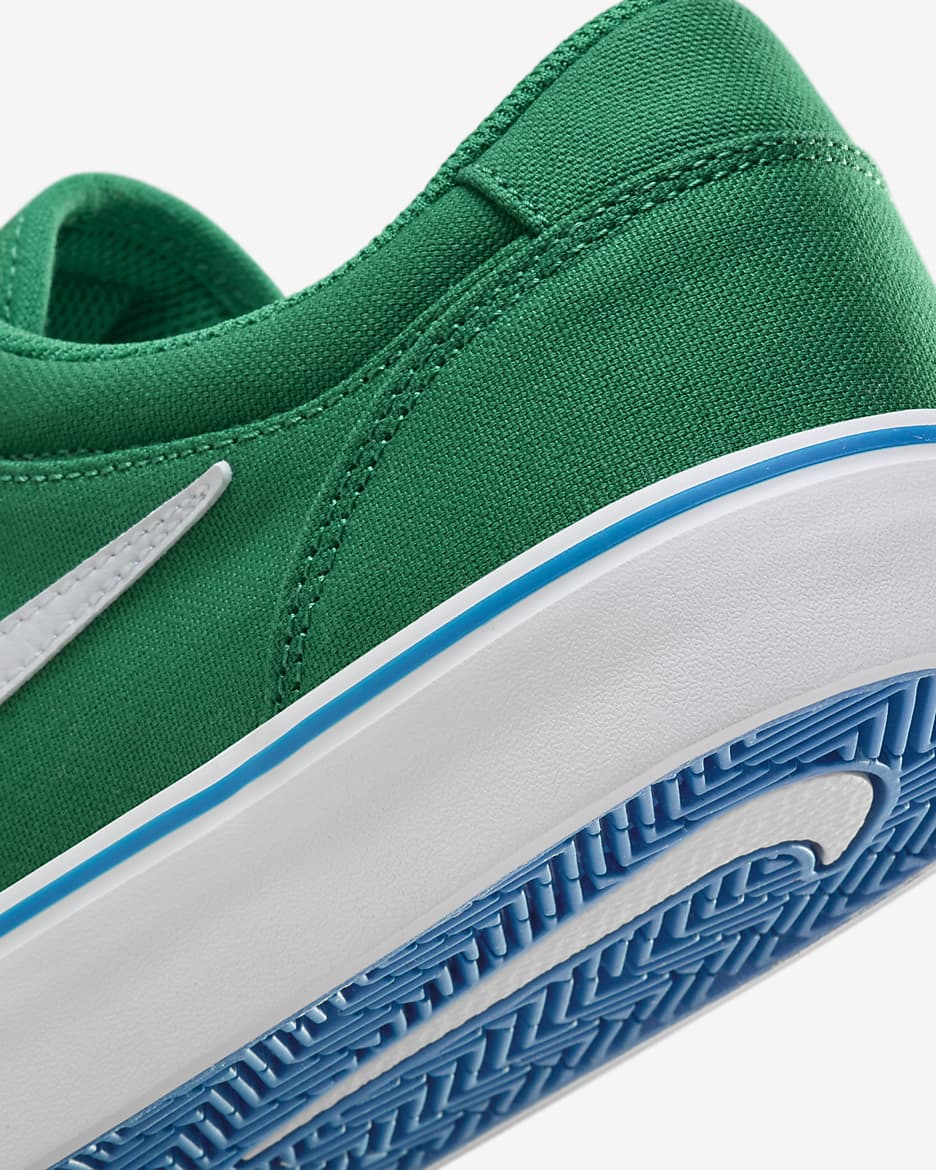 Nike SB Chron 2 Canvas Skate Shoe - Malachite/Malachite/Star Blue/Summit White