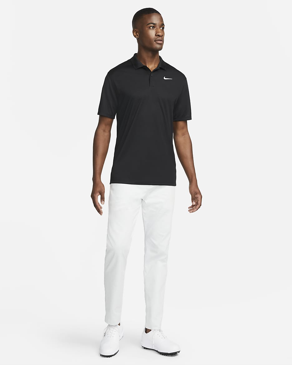 Polo de golf Nike Dri-FIT Victory pour Homme - Noir/Blanc