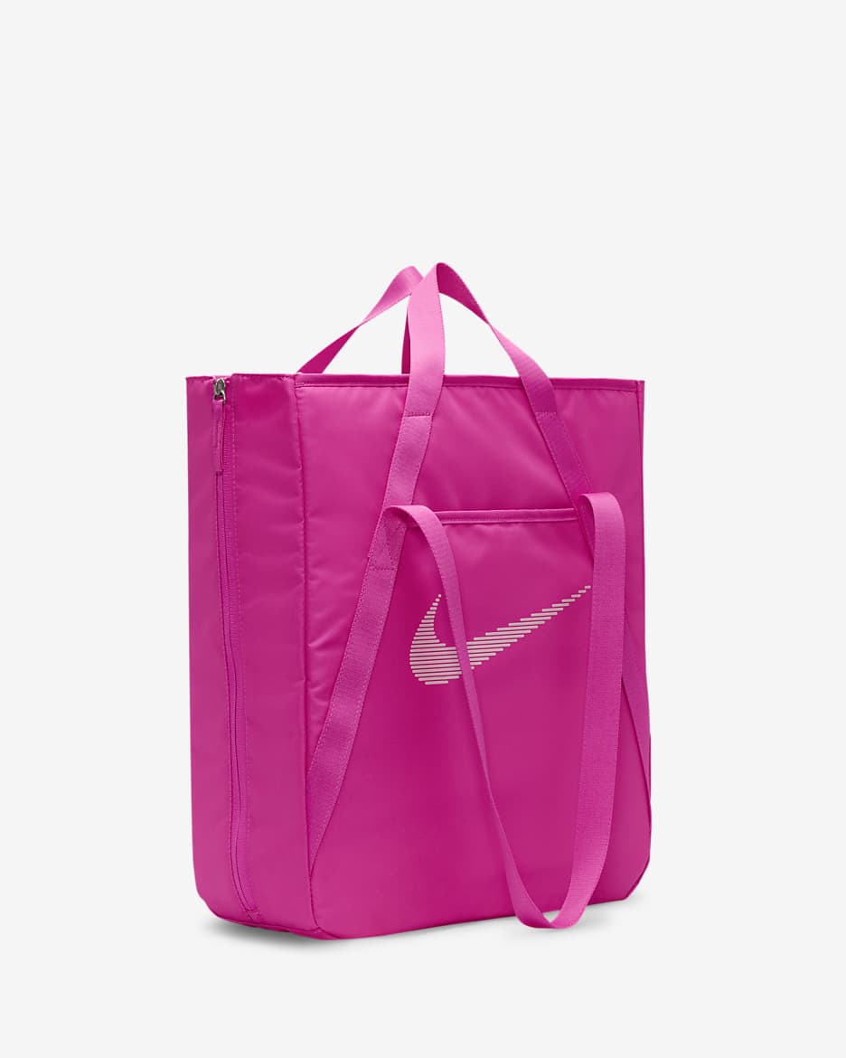 Bolsa tipo tote para gimnasio (28 L) Nike - Fucsia láser/Fucsia láser/Rosa suave medio