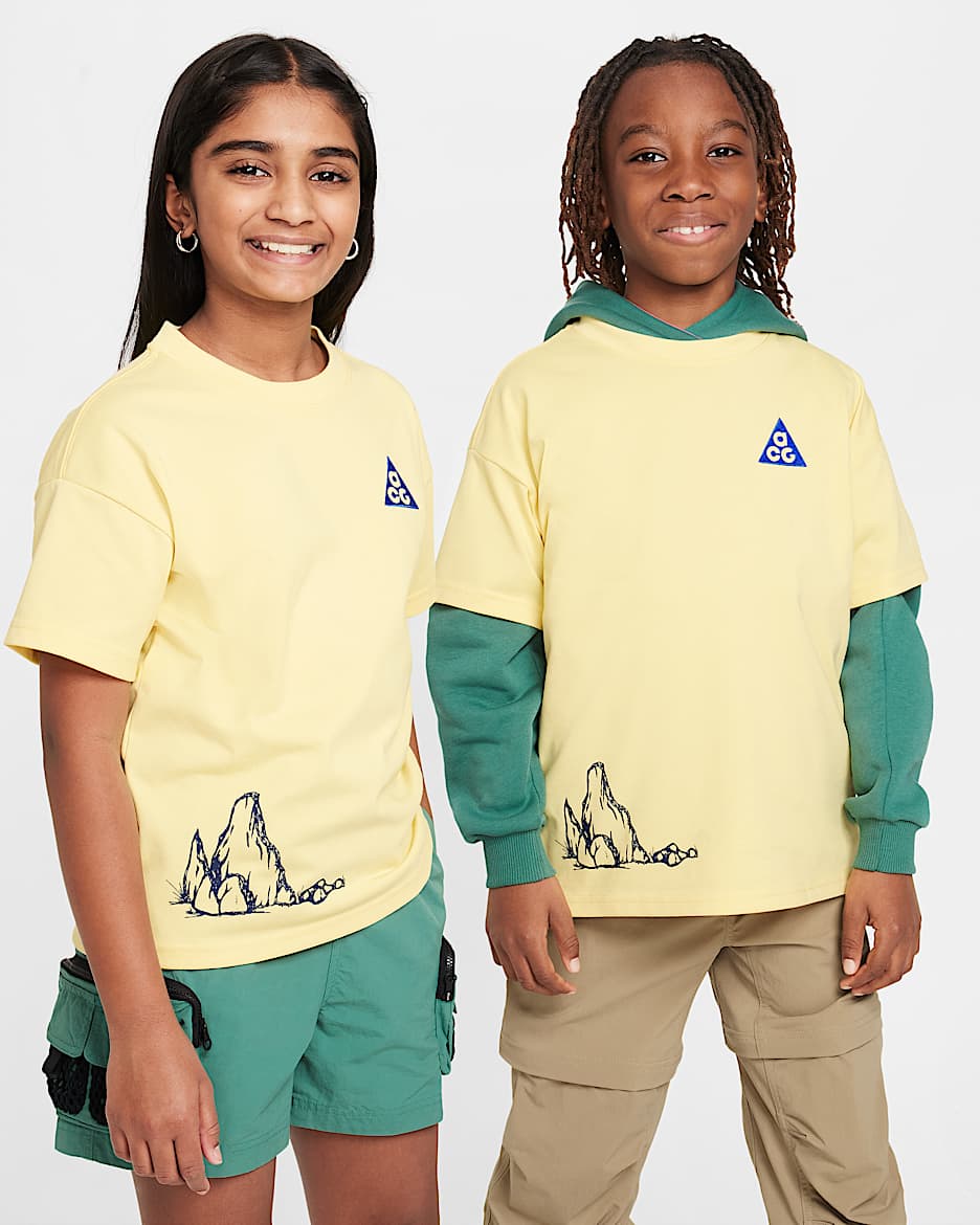 Nike ACG 大童 Dri-FIT T 恤 - Soft Yellow