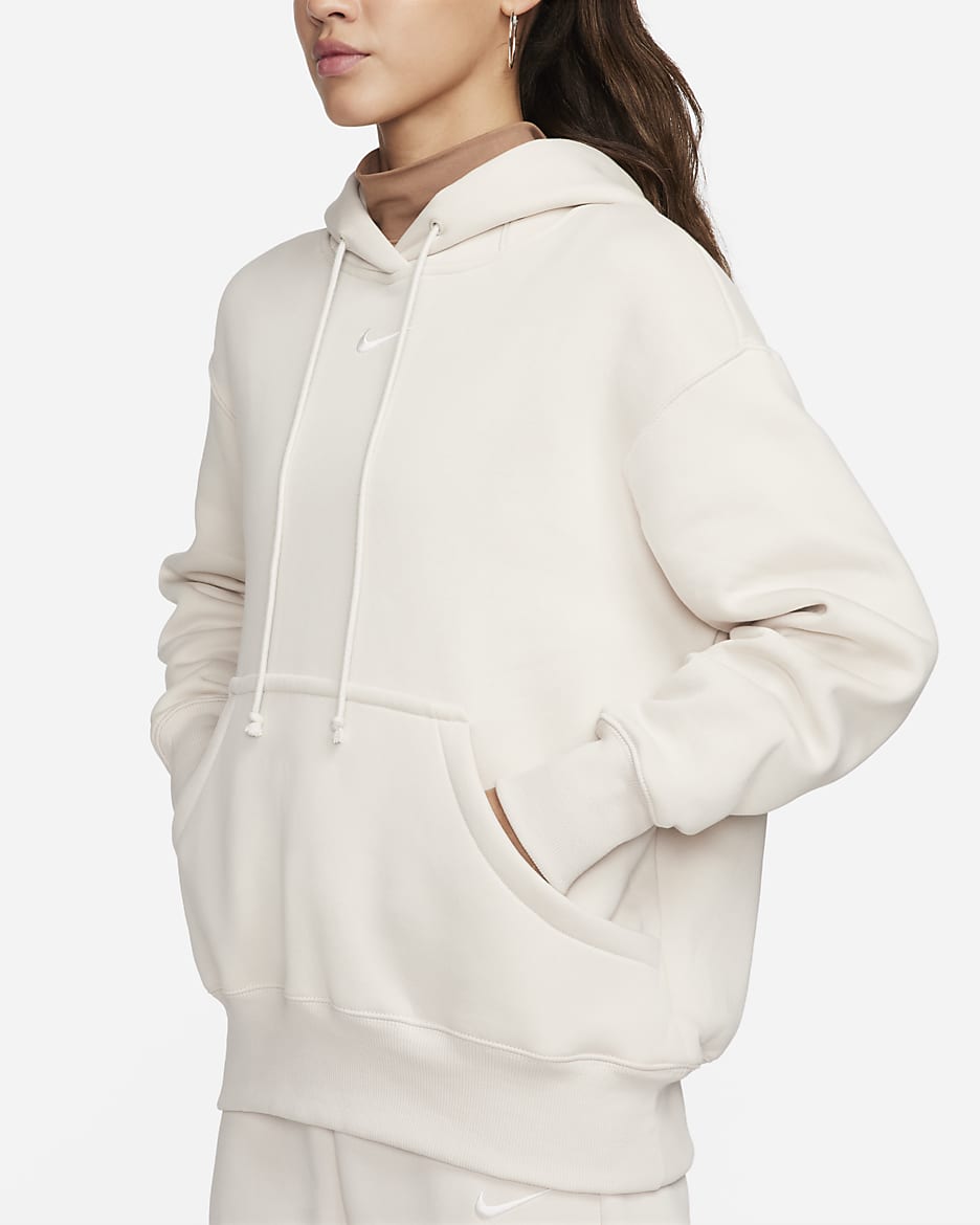 Nike Sportswear Phoenix Fleece Women's Oversized Pullover Hoodie - Light Orewood Brown/Sail