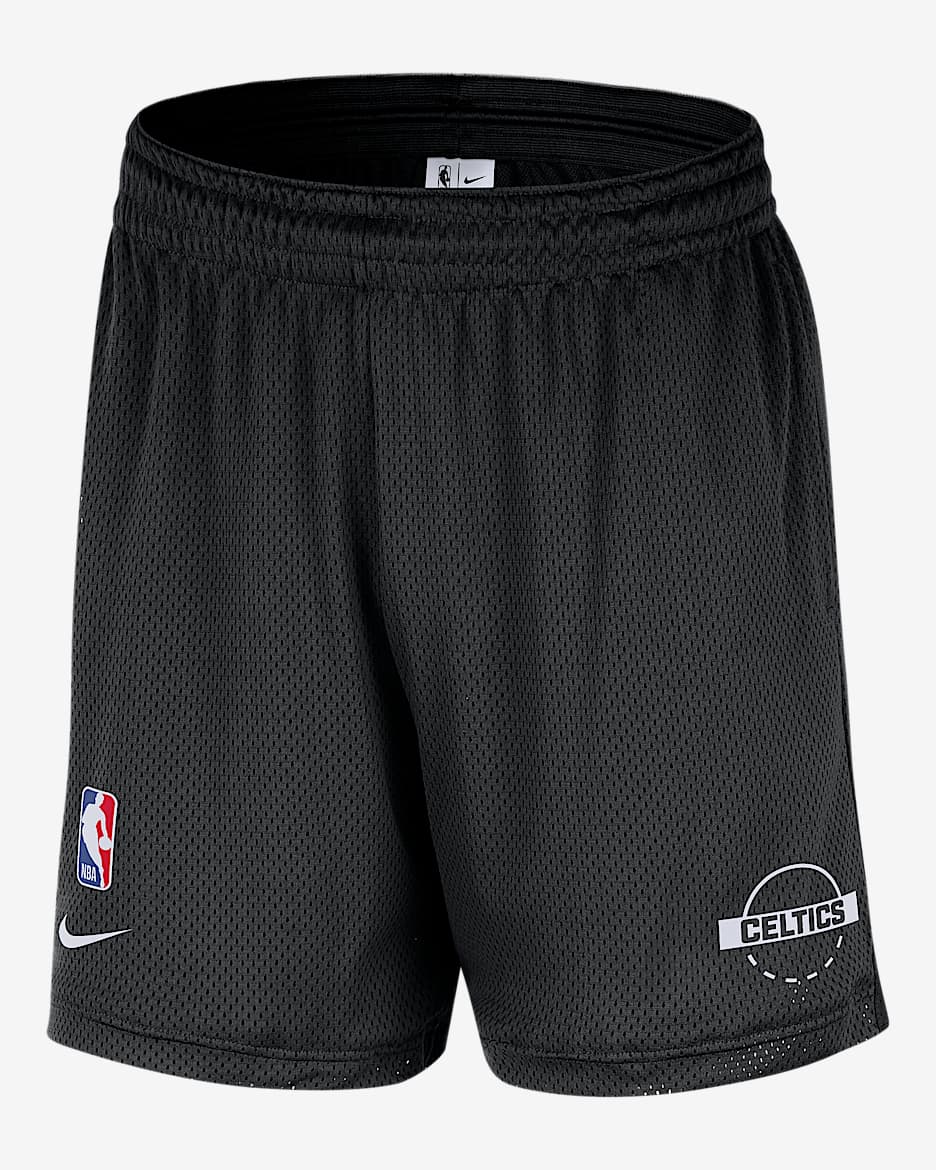 Shorts Nike de malla de la NBA para hombre Boston Celtics - Negro/Blanco