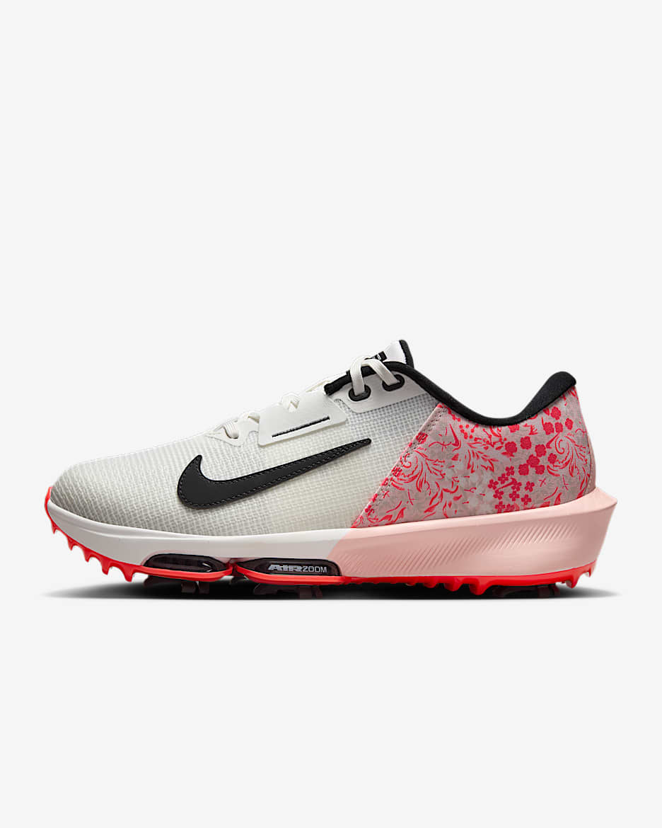 Nike Infinity Tour 2 高爾夫鞋 (寬) - Summit White/Pink Bloom/Bright Crimson/黑色