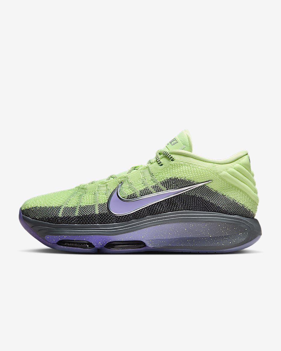 Nike G.T. Hustle 3 EP Basketball Shoes - Barely Volt/Metallic Silver/Dark Grey/Purple Agate