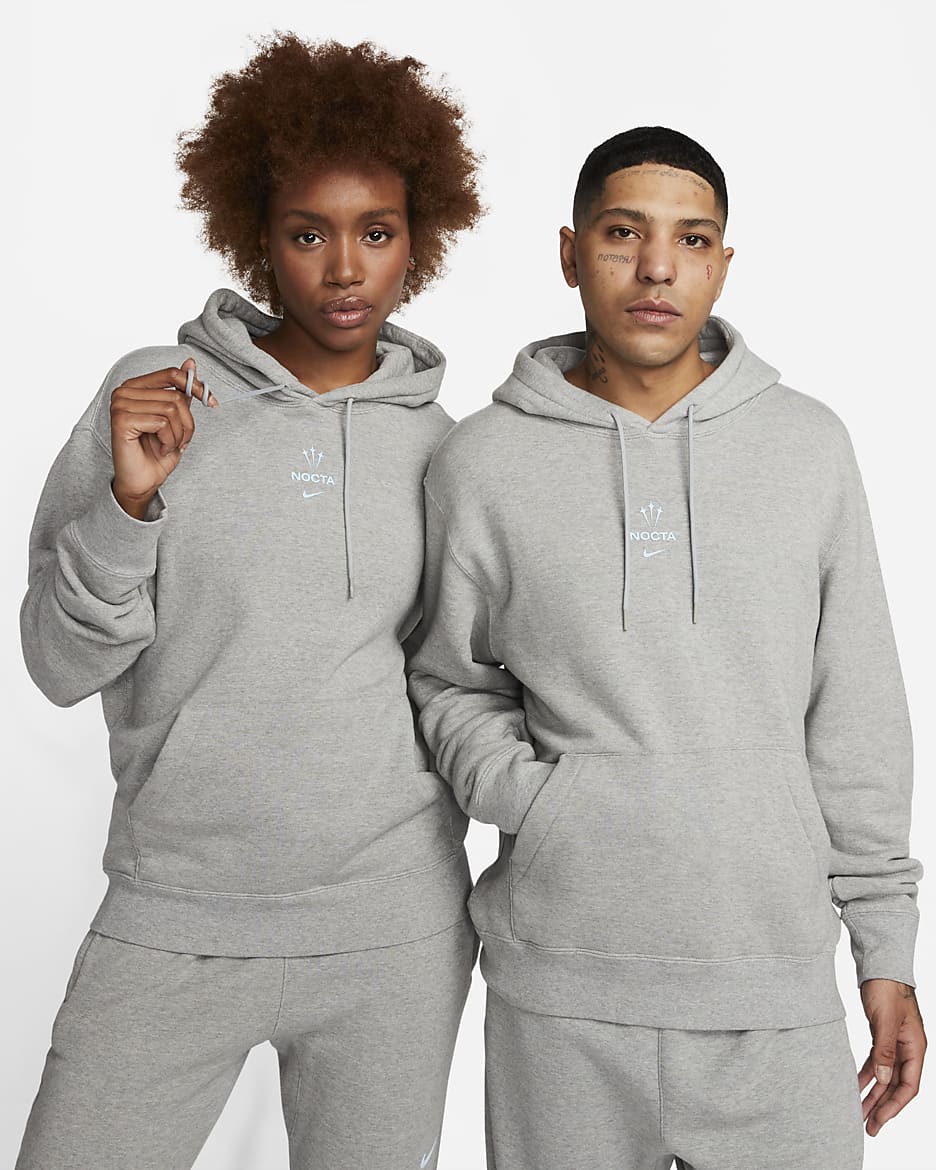 NOCTA Men's Basketball Hoodie - Dark Grey Heather/Cobalt Tint