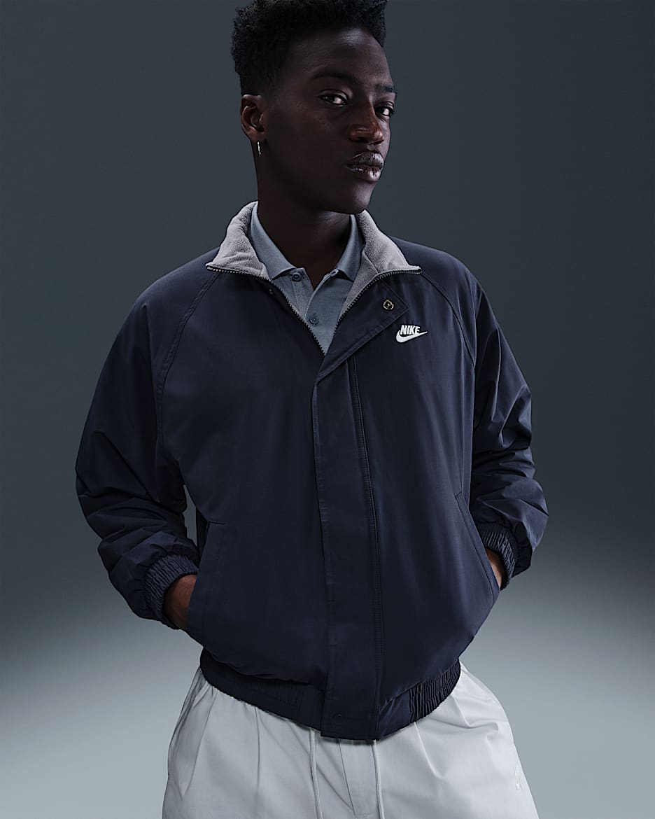 Nike Club Futura Chaqueta - Hombre - Obsidian/Blanco