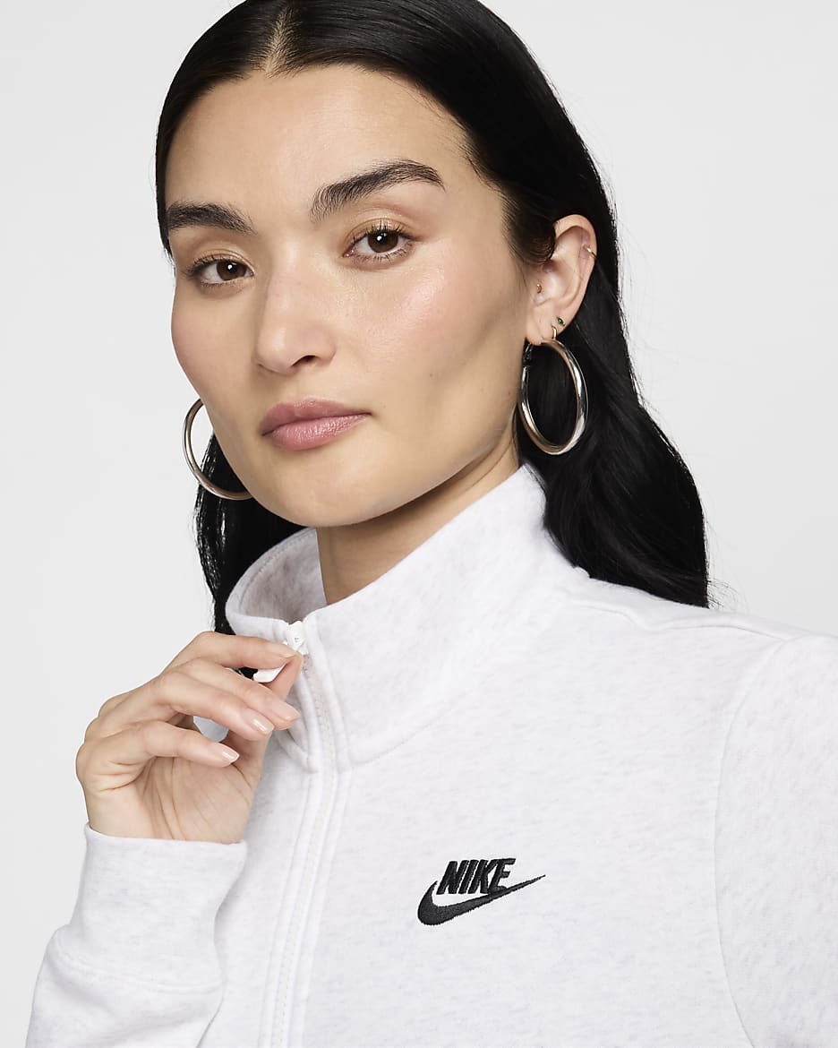 Nike Sportswear Club Fleece Women's 1/2-Zip Sweatshirt - Birch Heather/Black