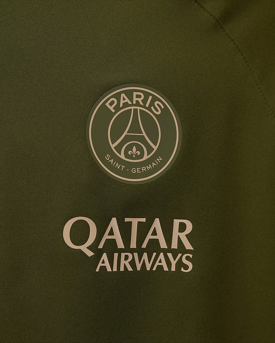 Paris Saint-Germain Strike Fourth Men's Jordan Dri-FIT Soccer Woven Tracksuit - Rough Green/Hemp