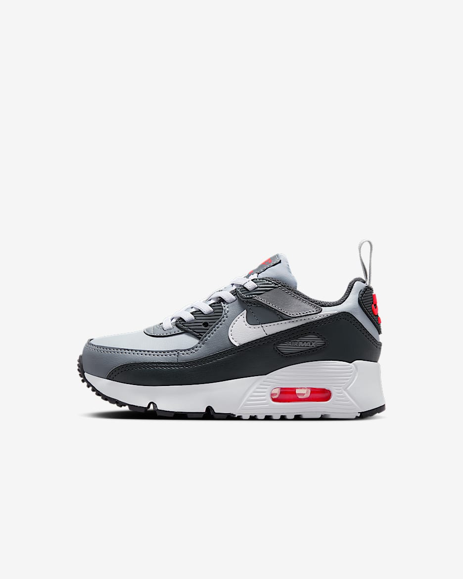 Nike Air Max 90 EasyOn Little Kids' Shoes - Wolf Grey/Cool Grey/Anthracite/White