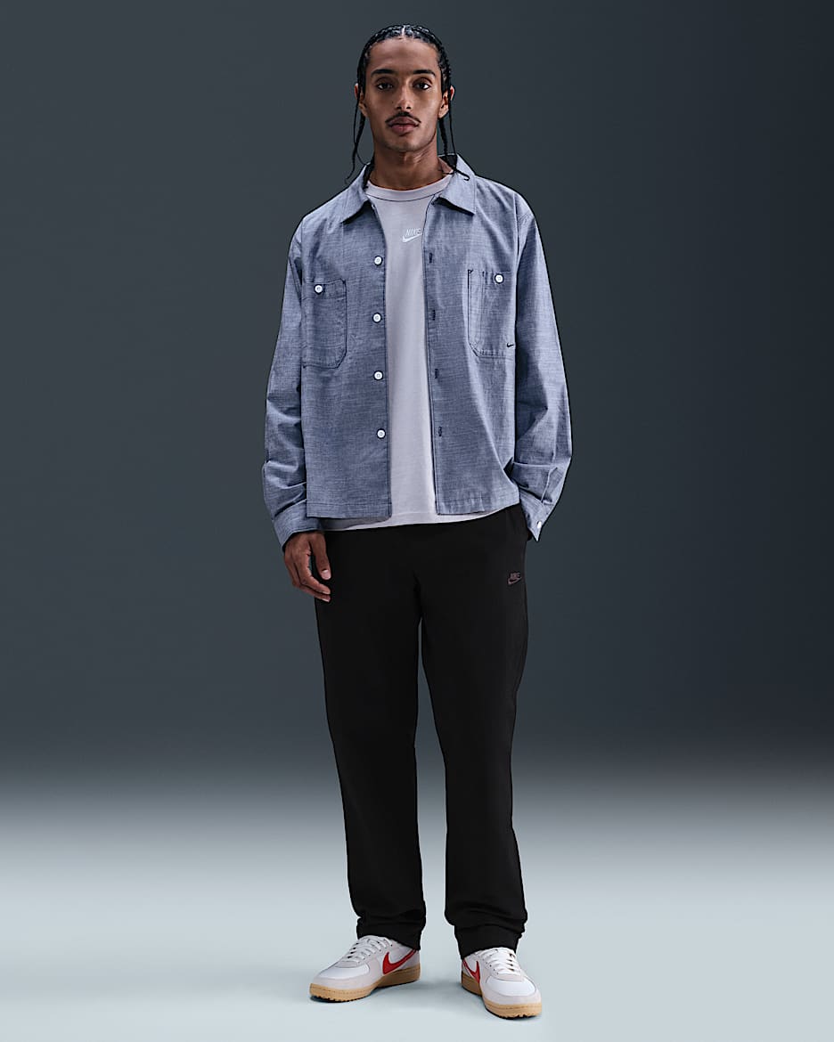 Pantalones chinos elásticos para hombre Nike Sportswear Club - Negro/Negro