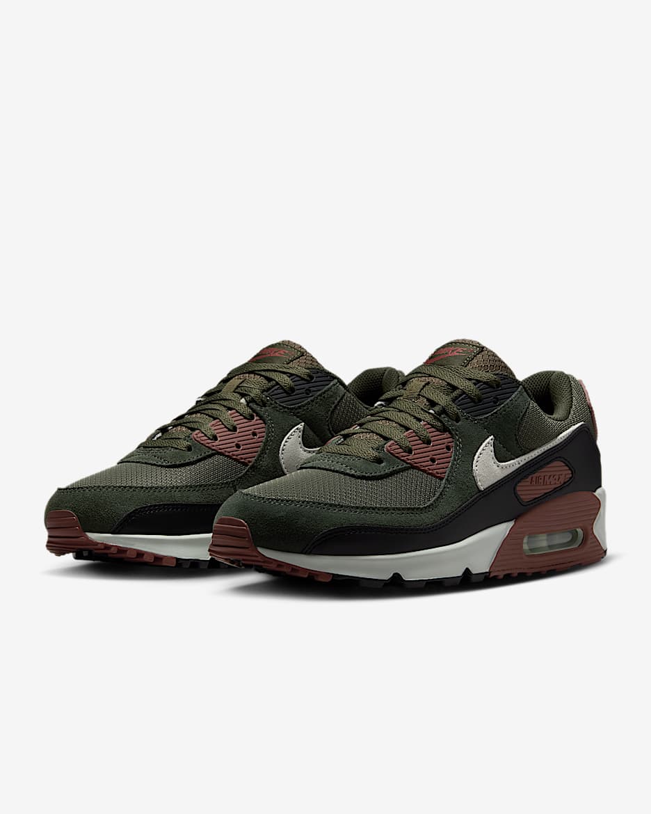 Nike Air Max 90 Men's Shoes - Cargo Khaki/Red Sepia/Sequoia/Light Silver