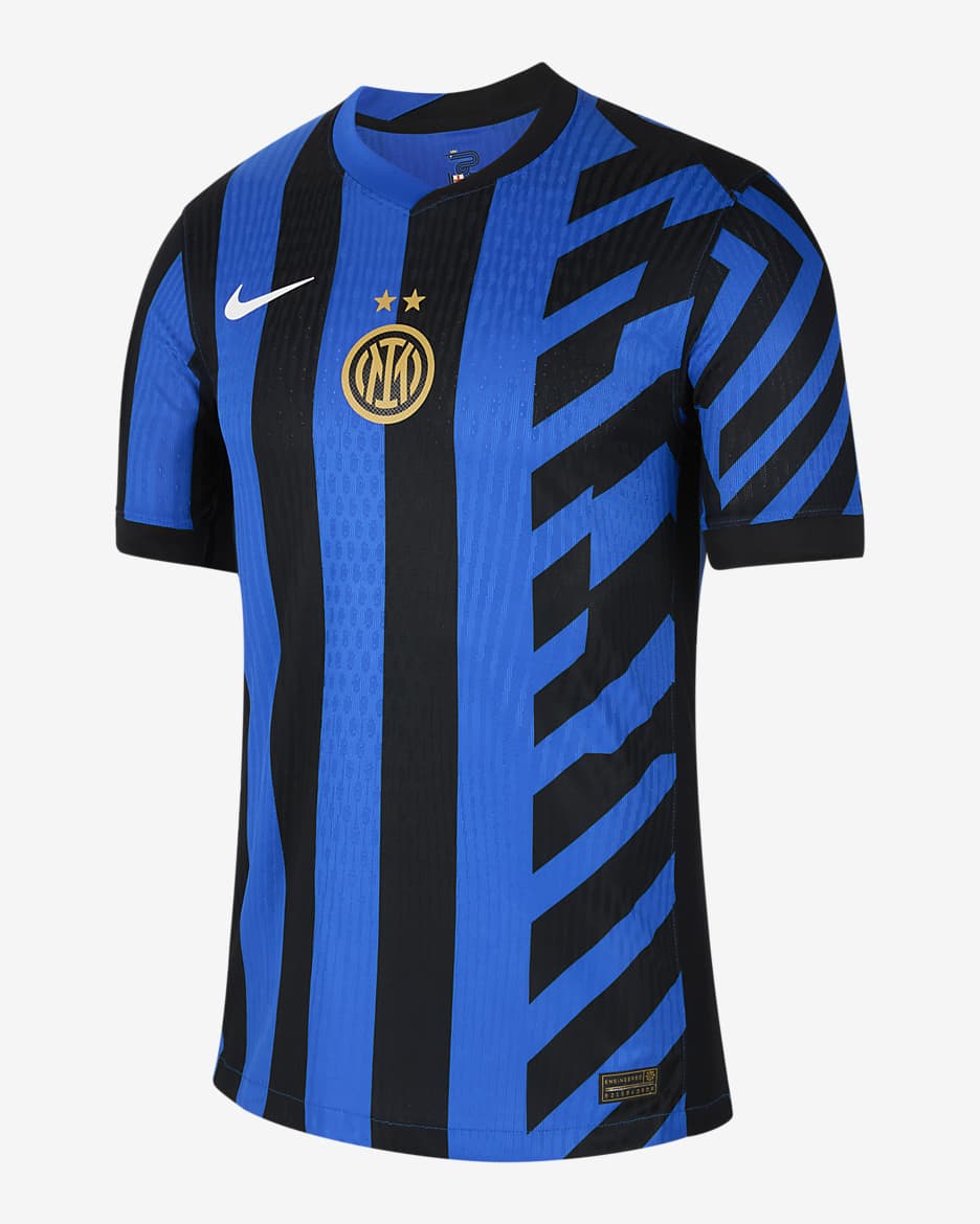 Inter Milan 2024/25 Match (hjemmedrakt) Nike Dri-FIT ADV Authentic fotballdrakt til herre - Lyon Blue/Svart/Lyon Blue/Hvit