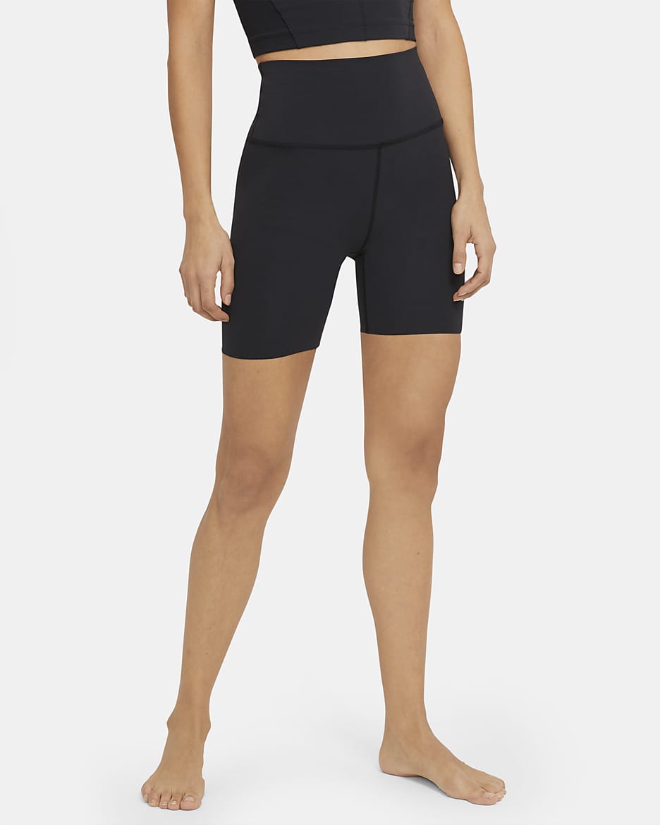 Nike Yoga Luxe Women's High-Waisted Shorts - Black/Dark Smoke Grey