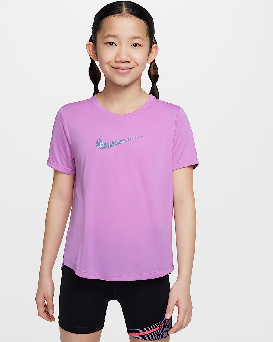 Nike One Classic Older Kids' (Girls') Dri-FIT Top - Rush Fuchsia