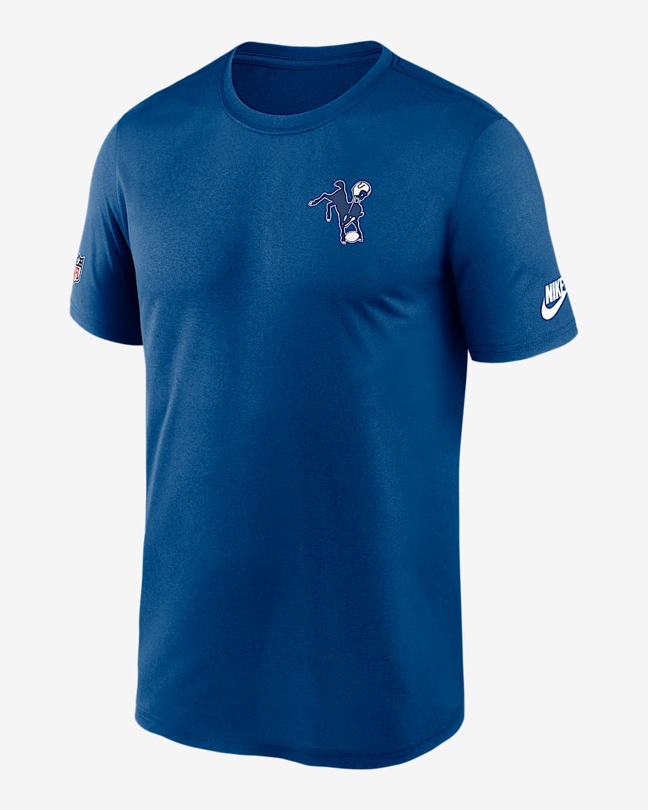 Playera Nike Dri-FIT de la NFL para hombre Indianapolis Colts Alt Legend Small Logo - Azul