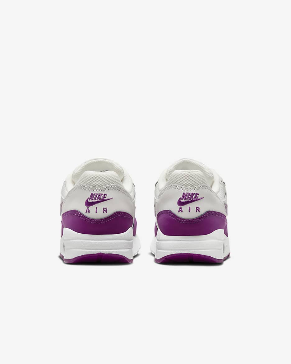 Tenis para niños grandes Air Max 1 - Blanco cumbre/Blanco/Violeta viotech