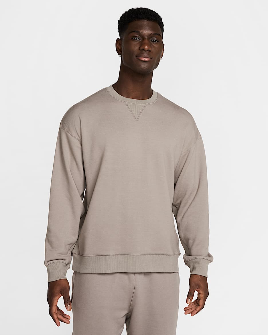 Sudadera de cuello redondo Nike Wool Classics - Fósil lunar