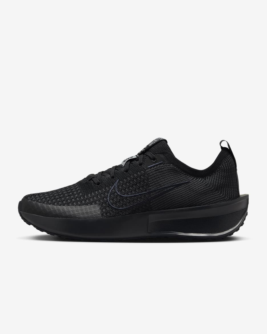 Tenis de correr en pavimento para mujer Nike Interact Run - Negro/Gris lobo/Antracita