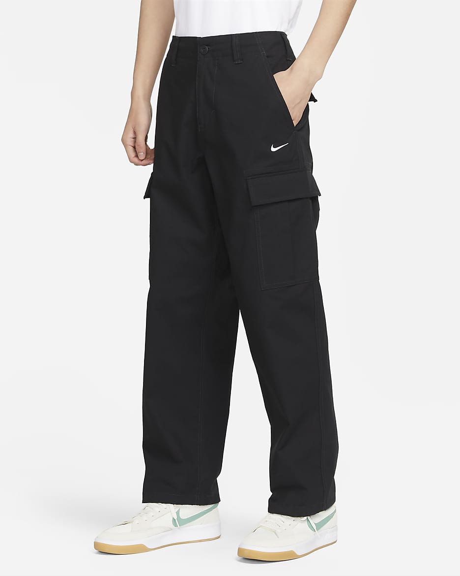 กางเกงสเก็ตบอร์ดขายาวทรงคาร์โก้ Nike SB Kearny - ดำ/ขาว