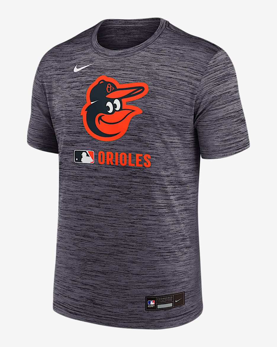 Playera Nike Dri-FIT de la MLB para hombre Baltimore Orioles Authentic Collection Velocity - Negro