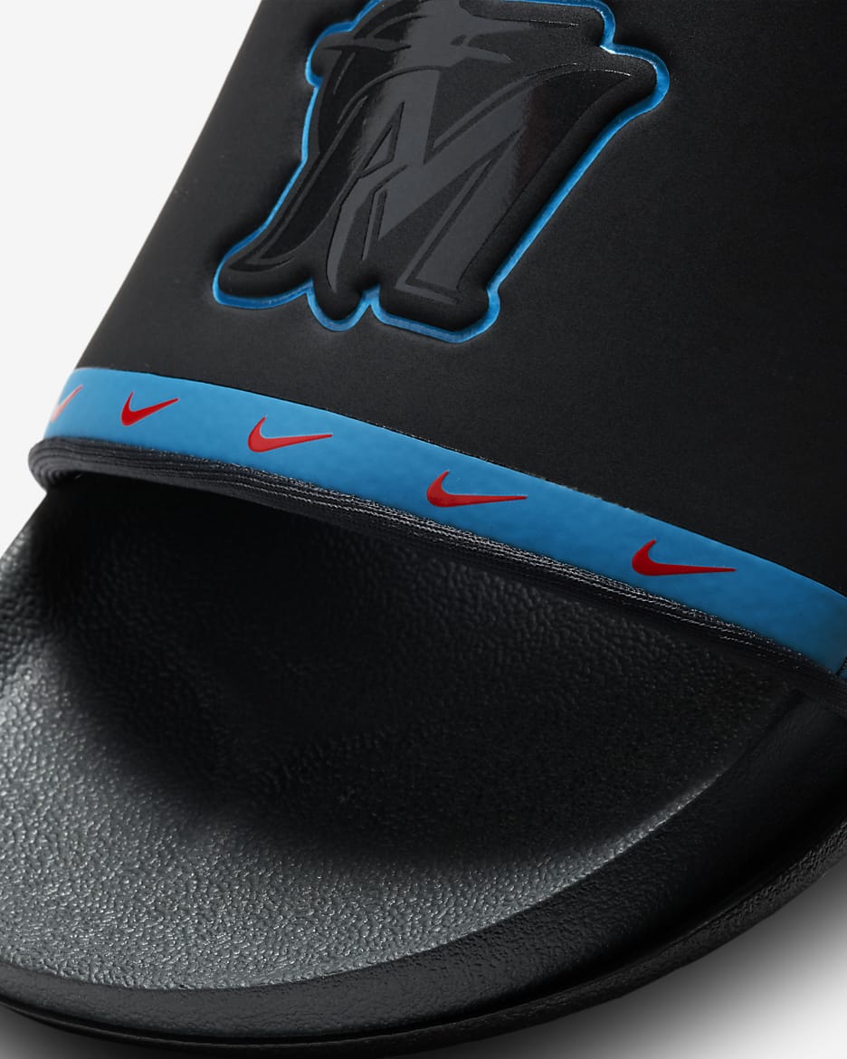 Nike Offcourt (MLB Miami Marlins) Slide - Black/Neptune Blue/Chile Red/Anthracite