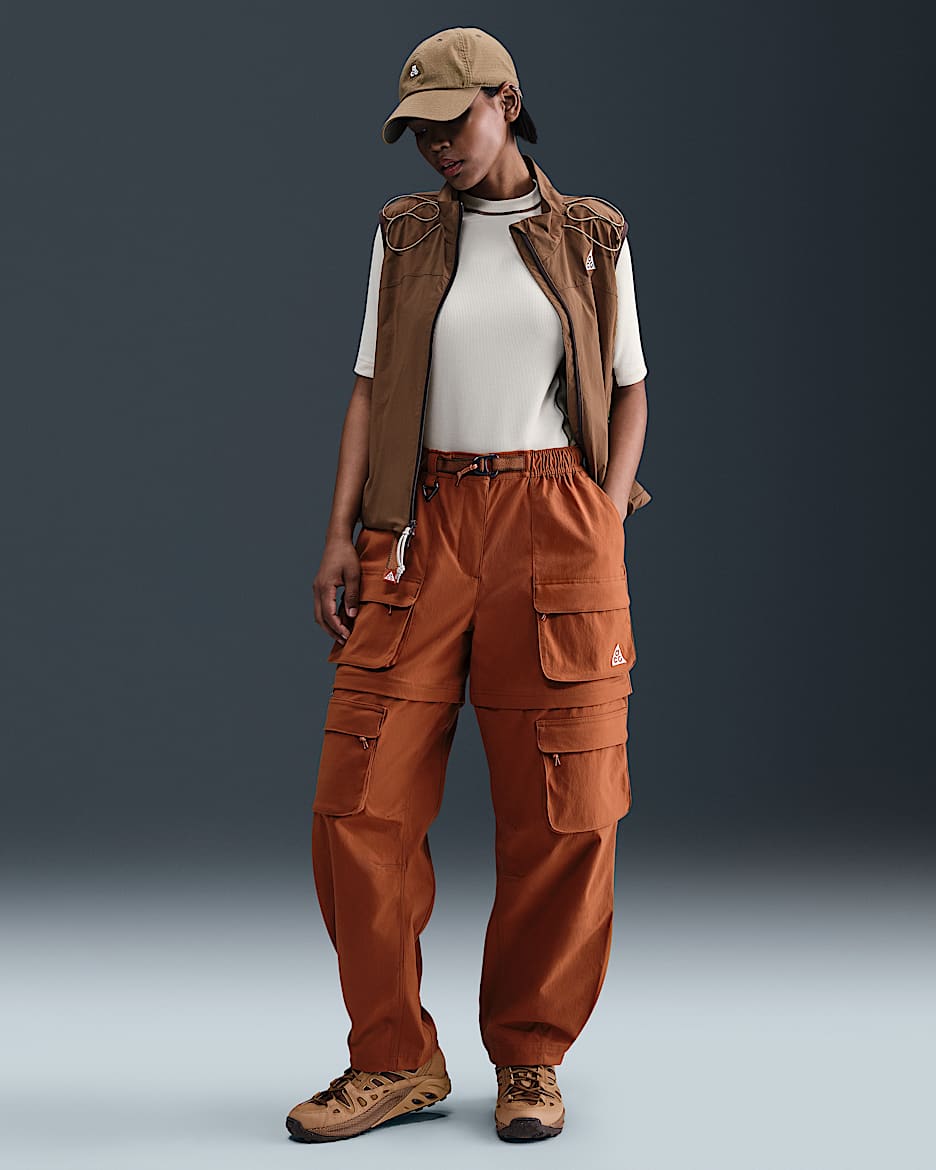 Nike ACG "Smith Summit" Women's Zip-off Pants - Dark Russet/Mosswood Brown/Marrakesh/Summit White