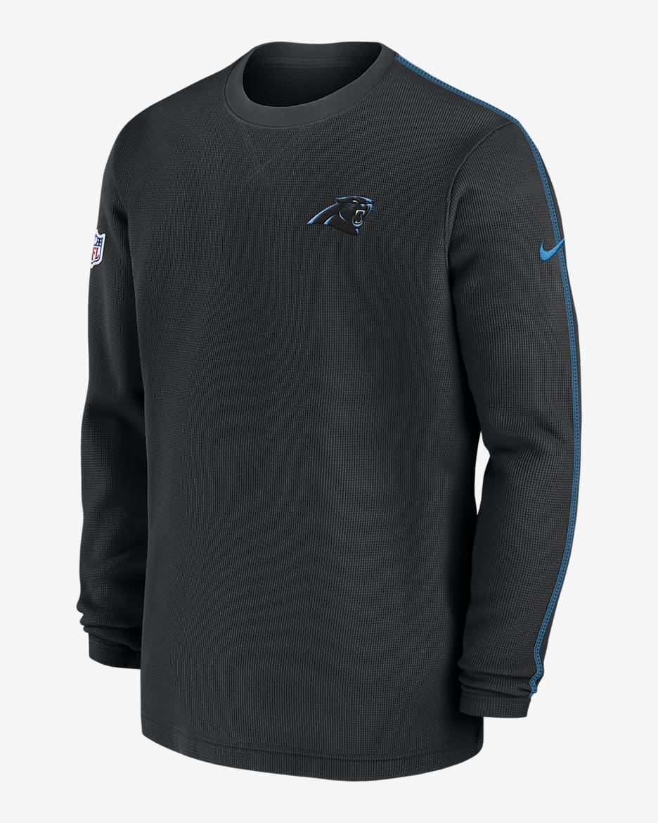 Carolina Panthers Sideline Coach Men’s Nike NFL Long-Sleeve Top - Black