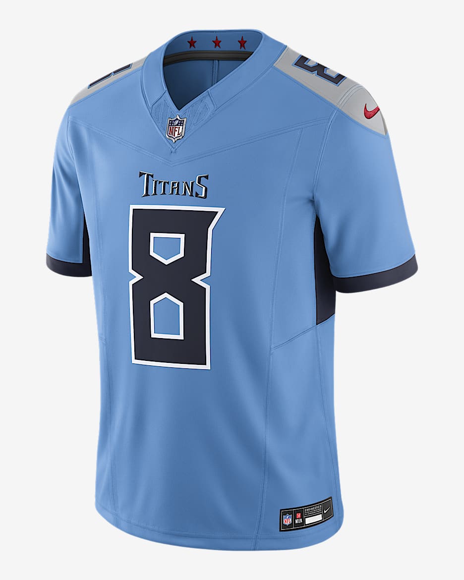 Will Levis Tennessee Titans Men's Nike Dri-FIT NFL Limited Jersey - Light Blue