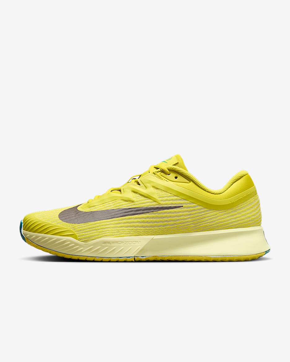 Nike Vapor Pro 3 Premium Men's Hard Court Tennis Shoes - High Voltage/Mineral Teal/Luminous Green/Cave Stone