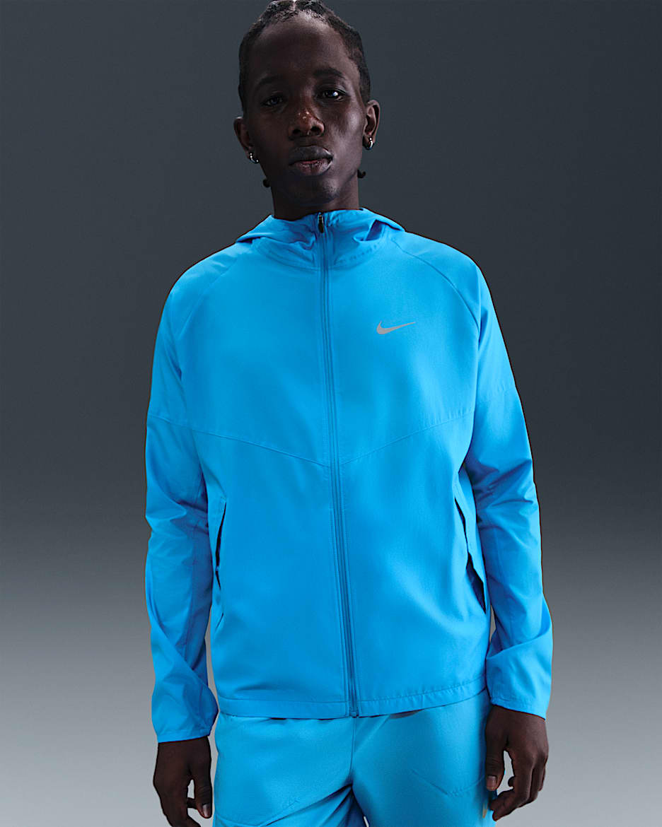 Nike Miler Men's Repel Running Jacket - Blue Hero/Blue Hero