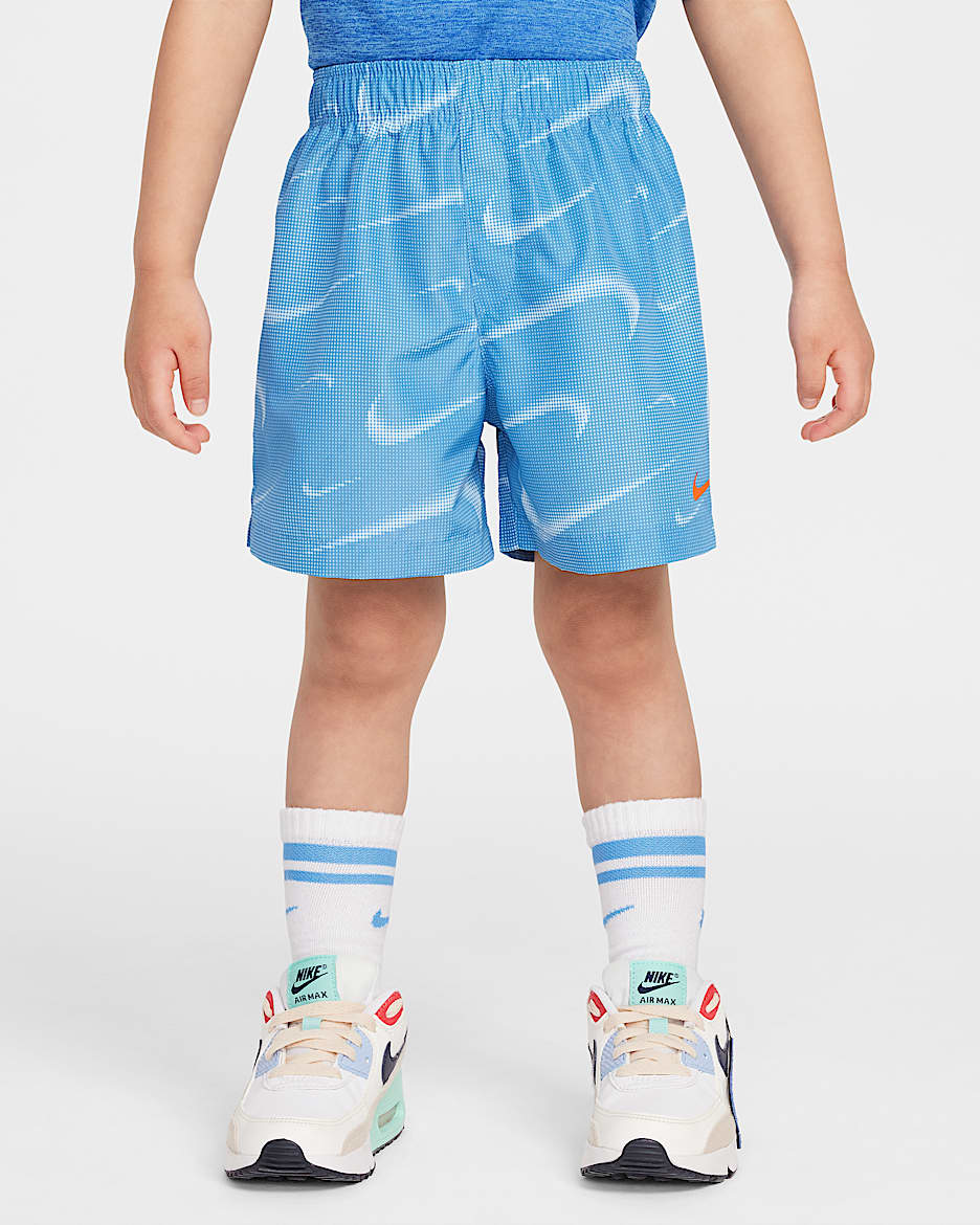 Shorts de tejido Woven con estampado Rhythm infantiles Nike Dri-FIT - Azul extremo