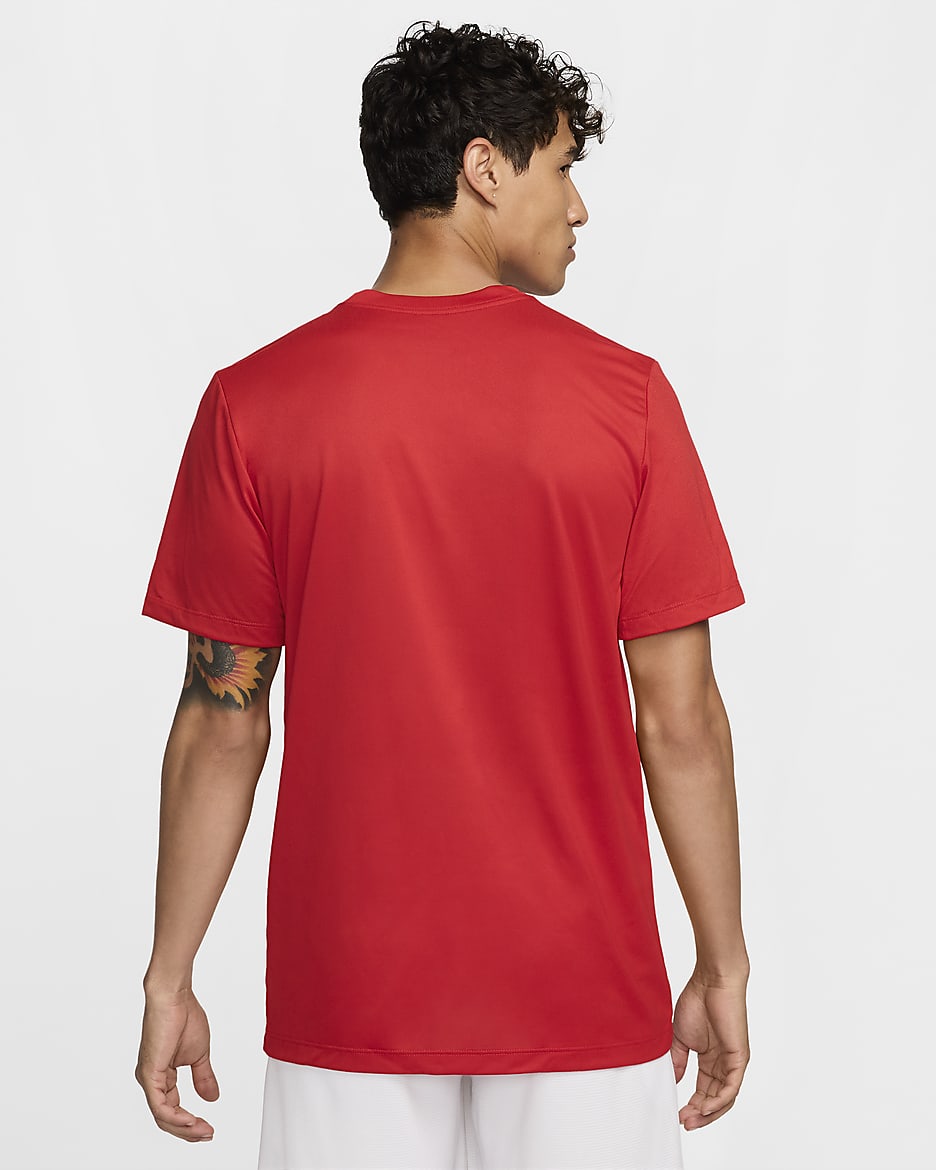 T-shirt de basquetebol Dri-FIT Nike para homem - Vermelho University