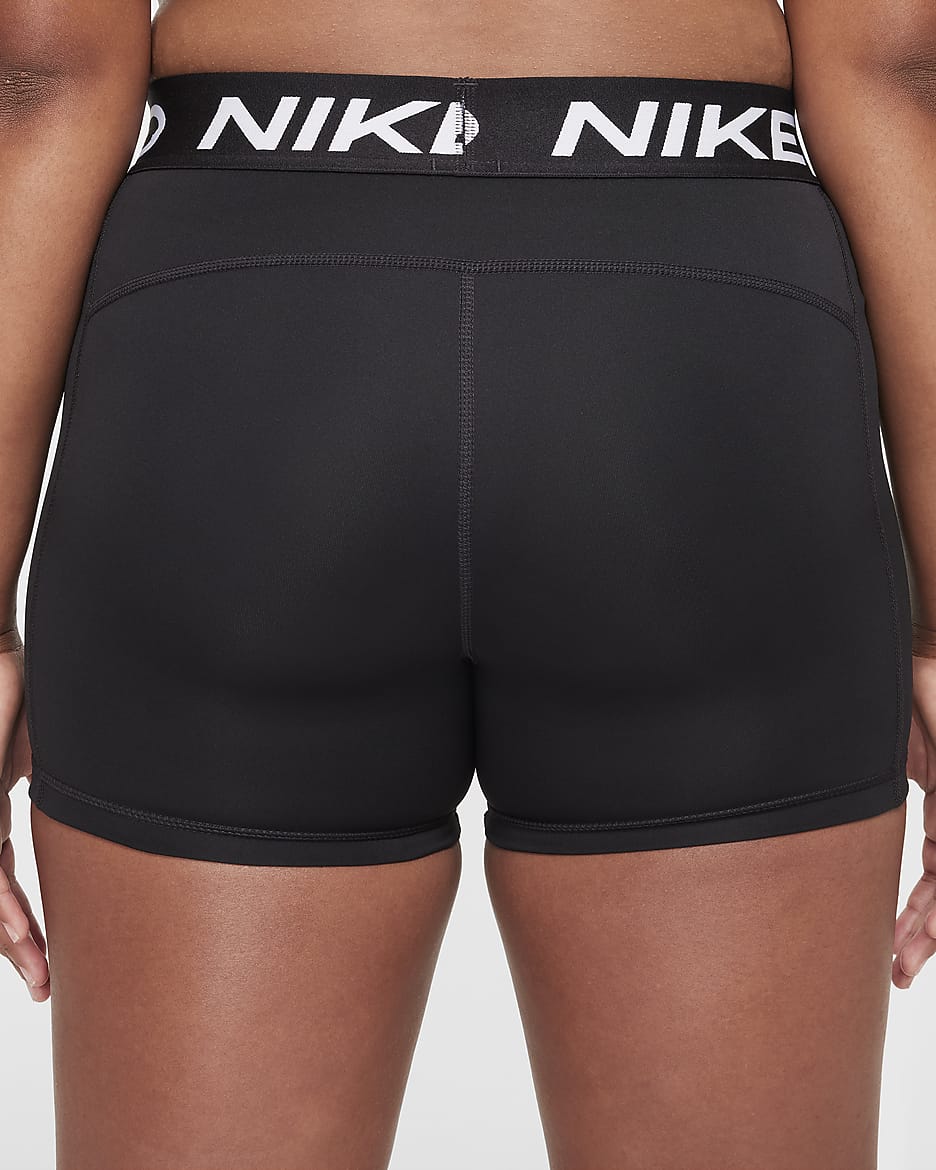 Shorts para niña (talla amplia) Nike Pro Leak Protection: Period - Negro/Blanco