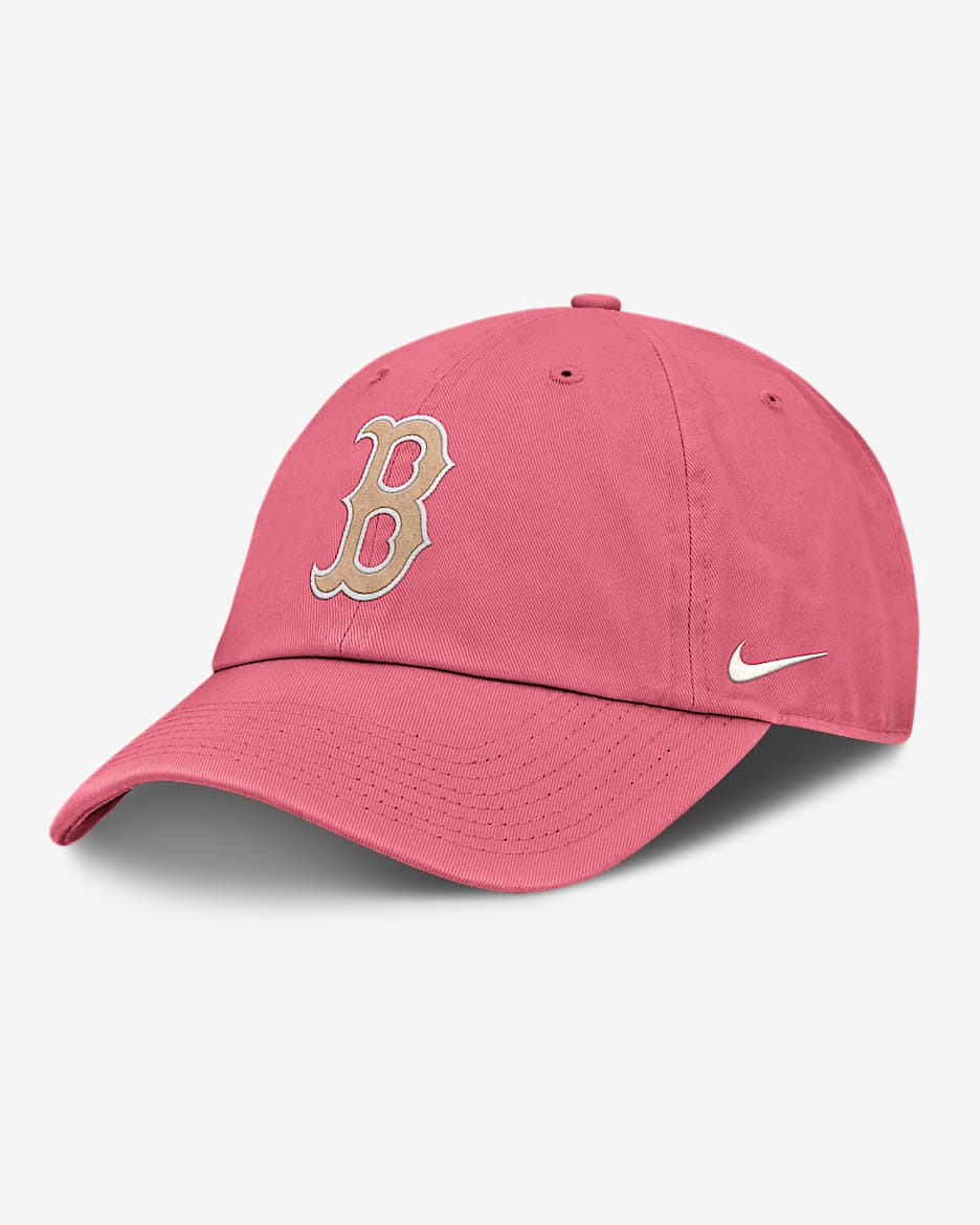 Gorra Nike de la MLB ajustable para hombre Boston Red Sox Club - Rosa