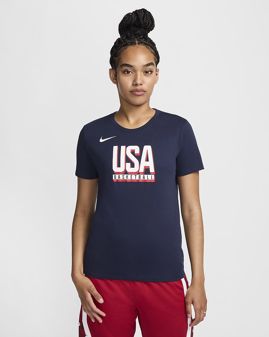 USA Women's Nike Dri-FIT Basketball Practice T-Shirt - Obsidian