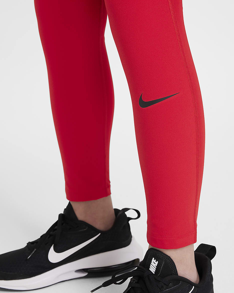 Nike Pro Dri-FIT Big Kids' (Boys') Tights - University Red/University Red/Black