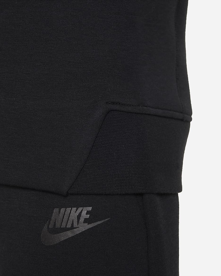 Φούτερ Nike Sportswear Tech Fleece για μεγάλα αγόρια - Μαύρο/Μαύρο/Μαύρο